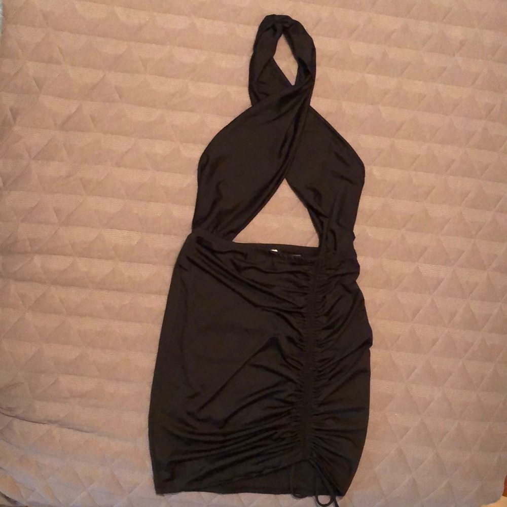 Fashion Nova “Always Out Ruched” Mini Dress